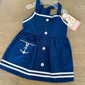 Sailor Dog Navy Blue Anchor Pet Sun Dress S